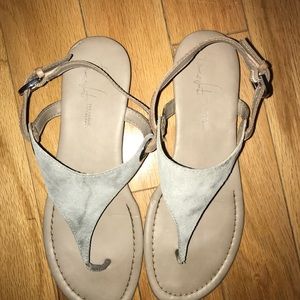 Light gray and nude Franco Sarto sandals